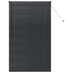 vidaXL Jaluzea pentru Fereastră cu perdele Manual Negru Aluminiu vidaXL Jaluzea pentru Fereastră cu perdele Manual Negru Aluminiu