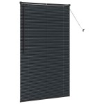 vidaXL Jaluzea pentru Fereastră cu perdele Manual Negru Aluminiu
