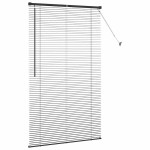 vidaXL Jaluzea pentru Fereastră cu perdele Manual Negru Aluminiu