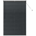 vidaXL Jaluzea pentru Fereastră cu perdele Manual Negru Aluminiu