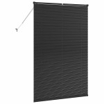 vidaXL Jaluzea pentru Fereastră cu perdele Manual Negru Aluminiu
