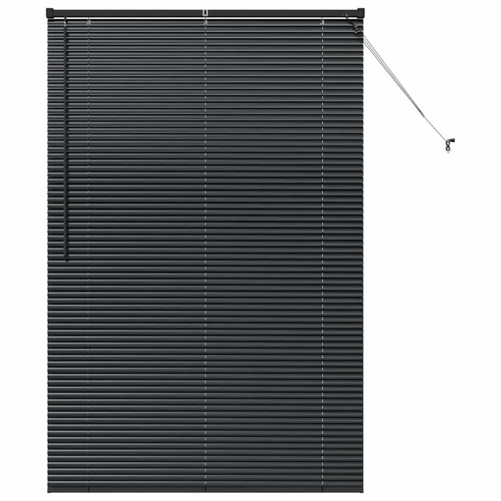 vidaXL Jaluzea pentru Fereastră cu perdele Manual Negru Aluminiu