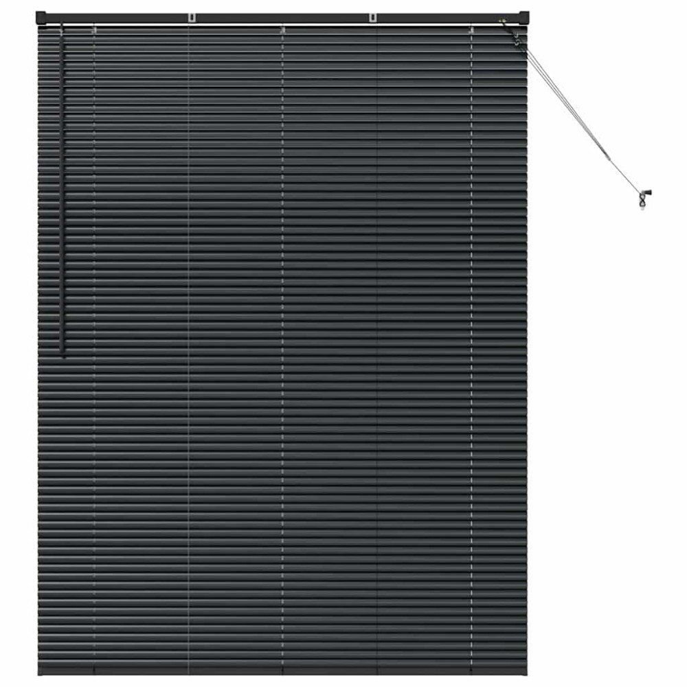 vidaXL Jaluzea pentru Fereastră cu perdele Manual Negru Aluminiu