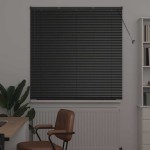 vidaXL Jaluzea pentru Fereastră cu perdele Manual Negru Aluminiu vidaXL Jaluzea pentru Fereastră cu perdele Manual Negru Aluminiu