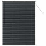 vidaXL Jaluzea pentru Fereastră cu perdele Manual Negru Aluminiu
