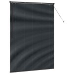 vidaXL Jaluzea pentru Fereastră cu perdele Manual Negru Aluminiu