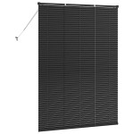 vidaXL Jaluzea pentru Fereastră cu perdele Manual Negru Aluminiu