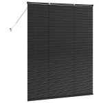 vidaXL Jaluzea pentru Fereastră cu perdele Manual Negru Aluminiu vidaXL Jaluzea pentru Fereastră cu perdele Manual Negru Aluminiu