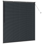 vidaXL Jaluzea pentru Fereastră cu perdele Manual Negru Aluminiu
