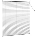 vidaXL Jaluzea pentru Fereastră cu perdele Manual Negru Aluminiu