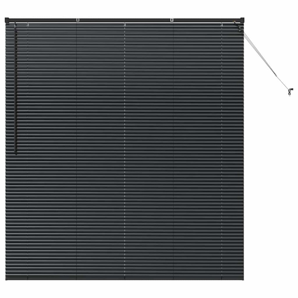 vidaXL Jaluzea pentru Fereastră cu perdele Manual Negru Aluminiu