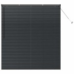 vidaXL Jaluzea pentru Fereastră cu perdele Manual Negru Aluminiu vidaXL Jaluzea pentru Fereastră cu perdele Manual Negru Aluminiu
