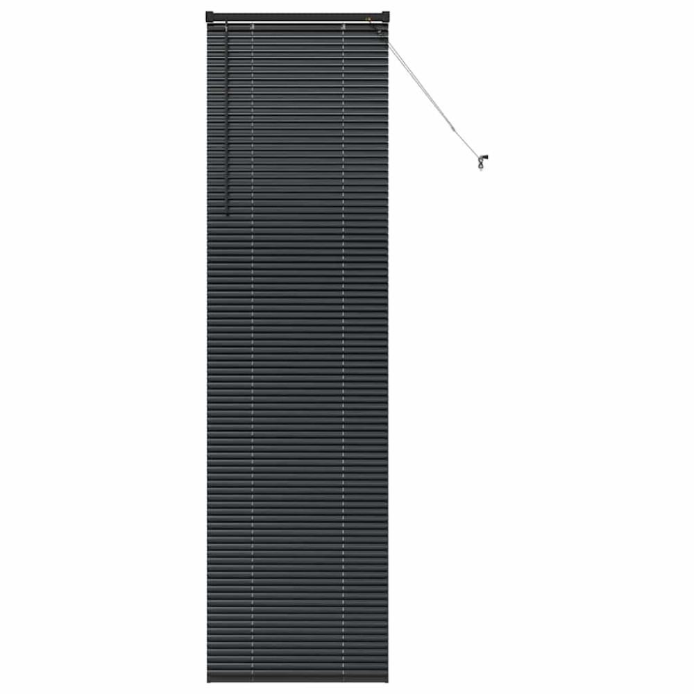 vidaXL Jaluzea pentru Fereastră cu perdele Manual Negru Aluminiu