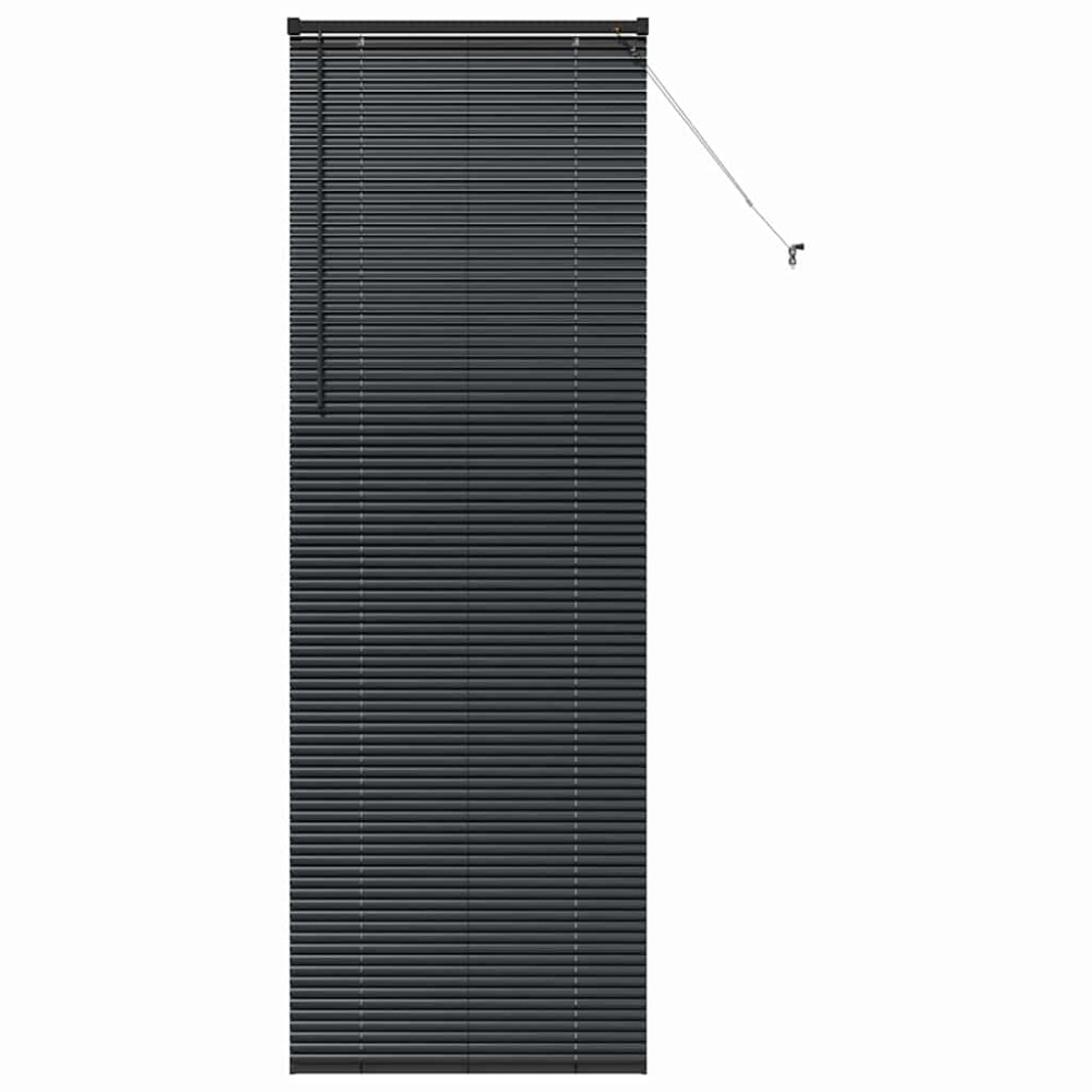 vidaXL Jaluzea pentru Fereastră cu perdele Manual Negru Aluminiu