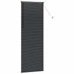 vidaXL Jaluzea pentru Fereastră cu perdele Manual Negru Aluminiu vidaXL Jaluzea pentru Fereastră cu perdele Manual Negru Aluminiu
