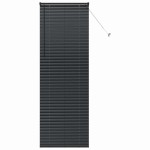 vidaXL Jaluzea pentru Fereastră cu perdele Manual Negru Aluminiu vidaXL Jaluzea pentru Fereastră cu perdele Manual Negru Aluminiu