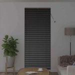 vidaXL Jaluzea pentru Fereastră cu perdele Manual Negru Aluminiu vidaXL Jaluzea pentru Fereastră cu perdele Manual Negru Aluminiu