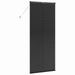 vidaXL Jaluzea pentru Fereastră cu perdele Manual Negru Aluminiu vidaXL Jaluzea pentru Fereastră cu perdele Manual Negru Aluminiu