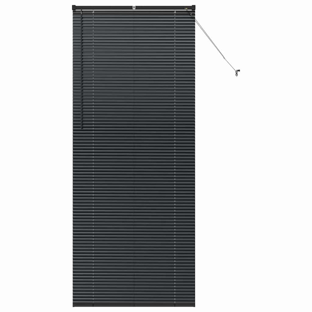 vidaXL Jaluzea pentru Fereastră cu perdele Manual Negru Aluminiu