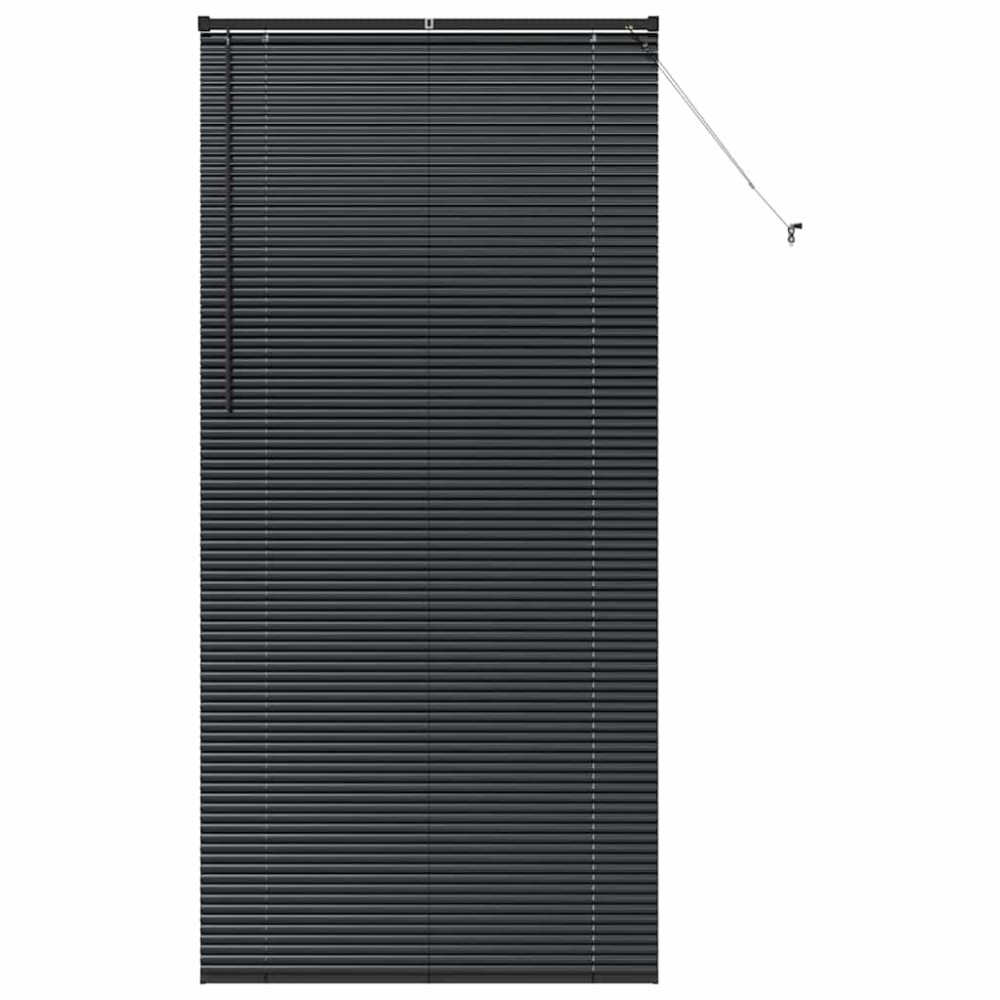 vidaXL Jaluzea pentru Fereastră cu perdele Manual Negru Aluminiu