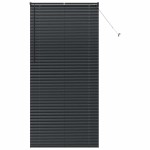 vidaXL Jaluzea pentru Fereastră cu perdele Manual Negru Aluminiu
