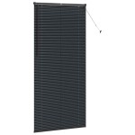 vidaXL Jaluzea pentru Fereastră cu perdele Manual Negru Aluminiu