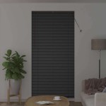 vidaXL Jaluzea pentru Fereastră cu perdele Manual Negru Aluminiu