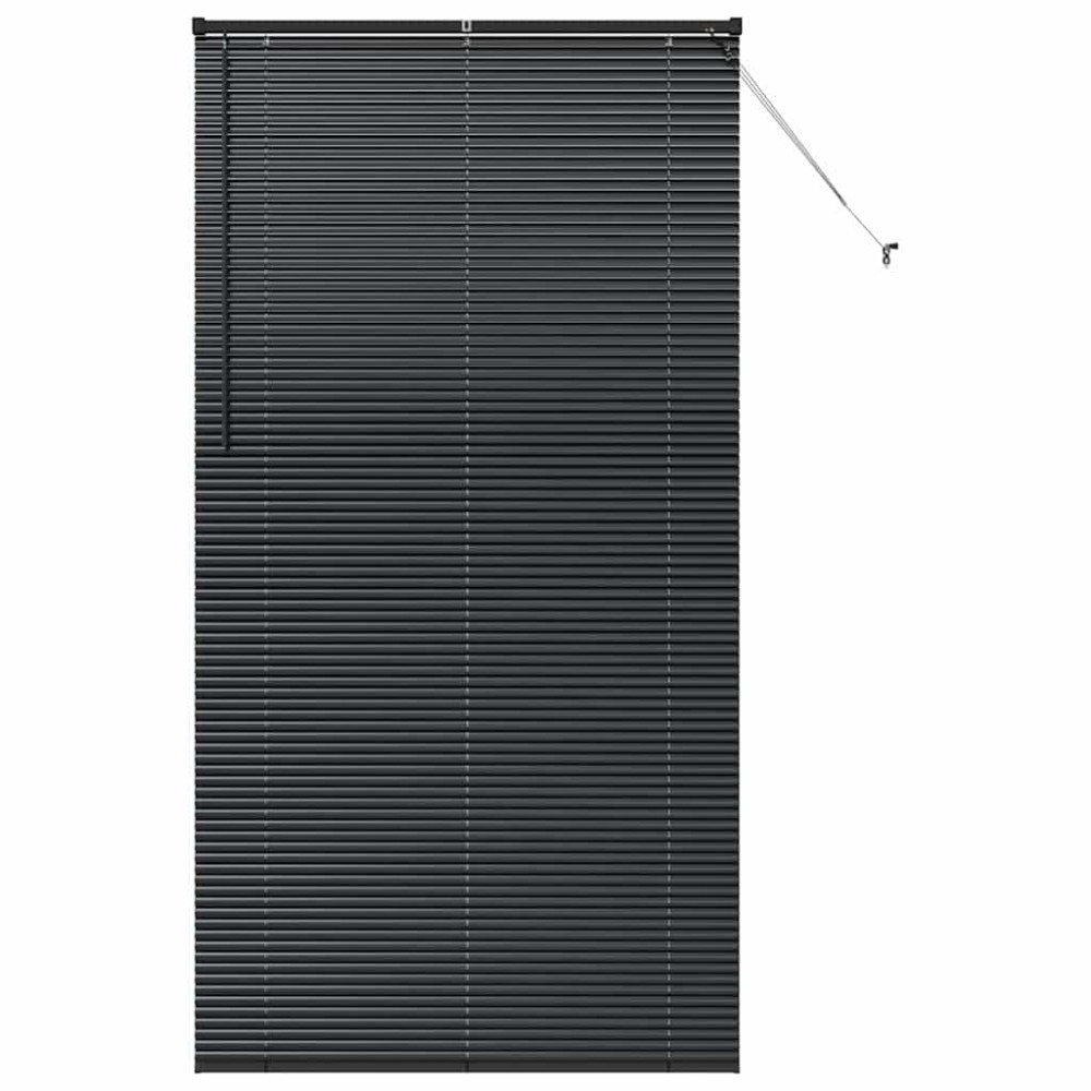 vidaXL Jaluzea pentru Fereastră cu perdele Manual Negru Aluminiu