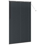 vidaXL Jaluzea pentru Fereastră cu perdele Manual Negru Aluminiu vidaXL Jaluzea pentru Fereastră cu perdele Manual Negru Aluminiu