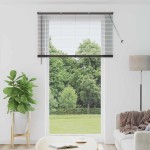 vidaXL Jaluzea pentru Fereastră cu perdele Manual Negru Aluminiu vidaXL Jaluzea pentru Fereastră cu perdele Manual Negru Aluminiu