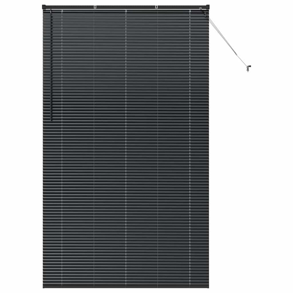 vidaXL Jaluzea pentru Fereastră cu perdele Manual Negru Aluminiu