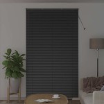 vidaXL Jaluzea pentru Fereastră cu perdele Manual Negru Aluminiu