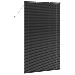 vidaXL Jaluzea pentru Fereastră cu perdele Manual Negru Aluminiu
