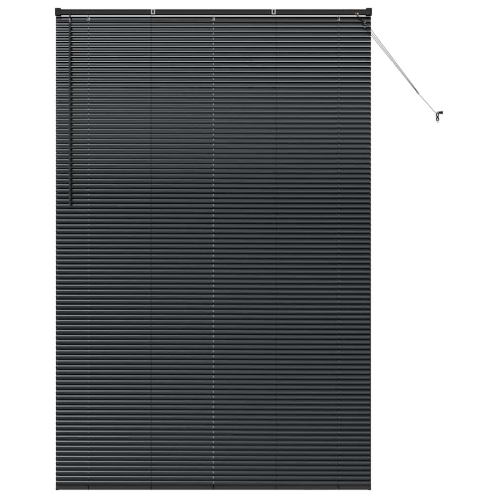 vidaXL Jaluzea pentru Fereastră cu perdele Manual Negru Aluminiu