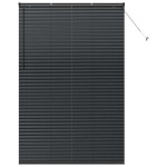 vidaXL Jaluzea pentru Fereastră cu perdele Manual Negru Aluminiu vidaXL Jaluzea pentru Fereastră cu perdele Manual Negru Aluminiu