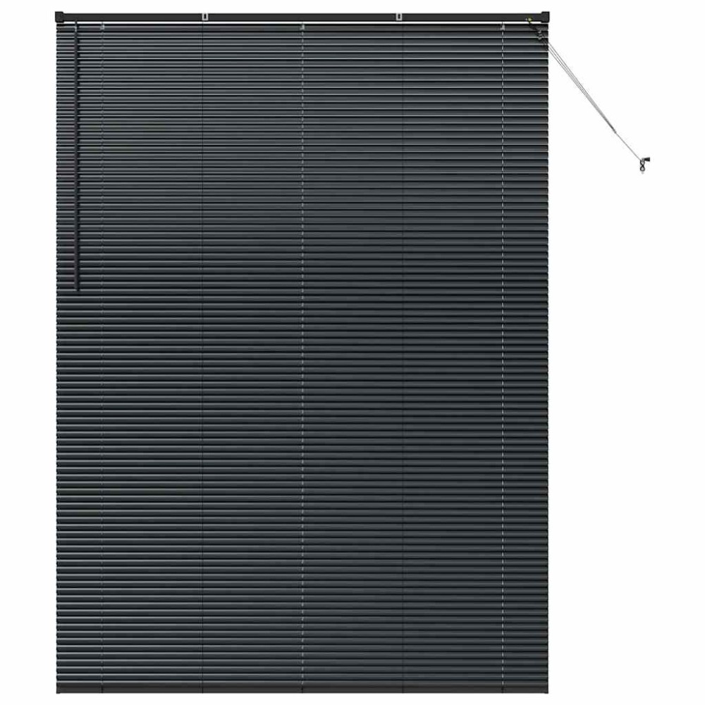 vidaXL Jaluzea pentru Fereastră cu perdele Manual Negru Aluminiu