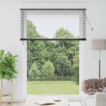 vidaXL Jaluzea pentru Fereastră cu perdele Manual Negru Aluminiu
