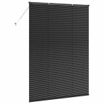 vidaXL Jaluzea pentru Fereastră cu perdele Manual Negru Aluminiu vidaXL Jaluzea pentru Fereastră cu perdele Manual Negru Aluminiu