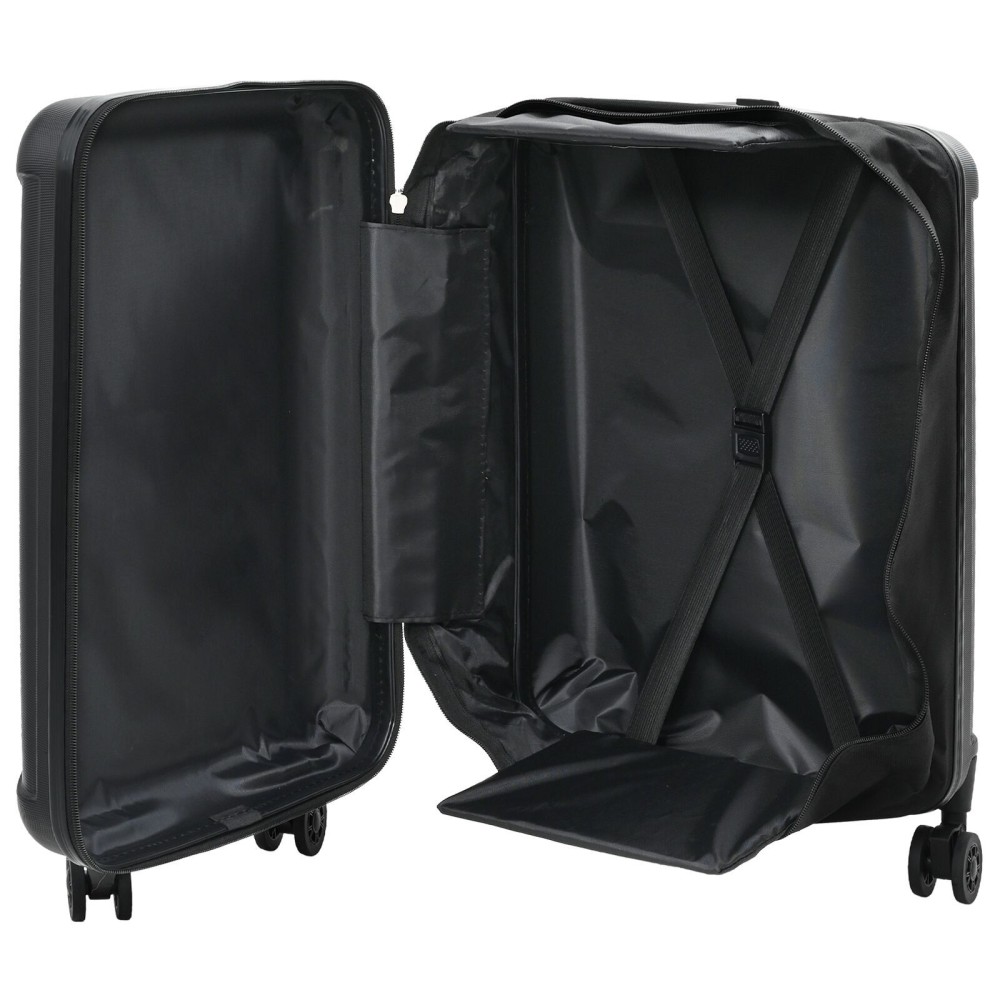 vidaXL Valiza pliabilă cu carcasă dură 24'Neagră 43x27x66 cm ABS
