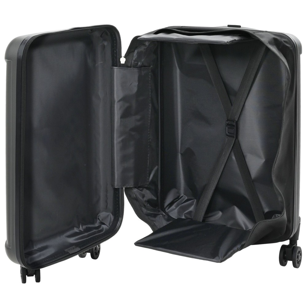 vidaXL Valiză pliabilă cu carcasă dură 20'' gri închis 34x23x55.5 cm ABS