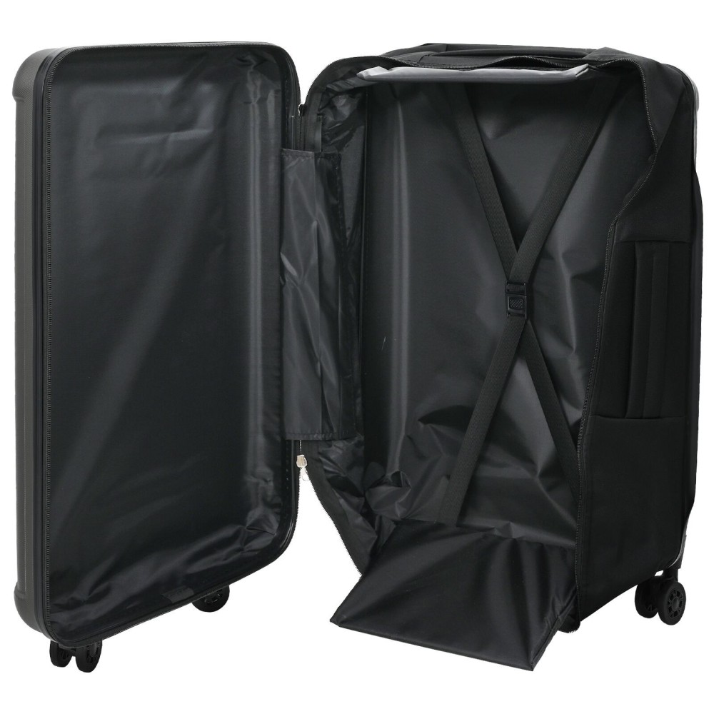vidaXL Valiza pliabilă cu carcasă dură 24'' gri închis 43x27x66 cm ABS