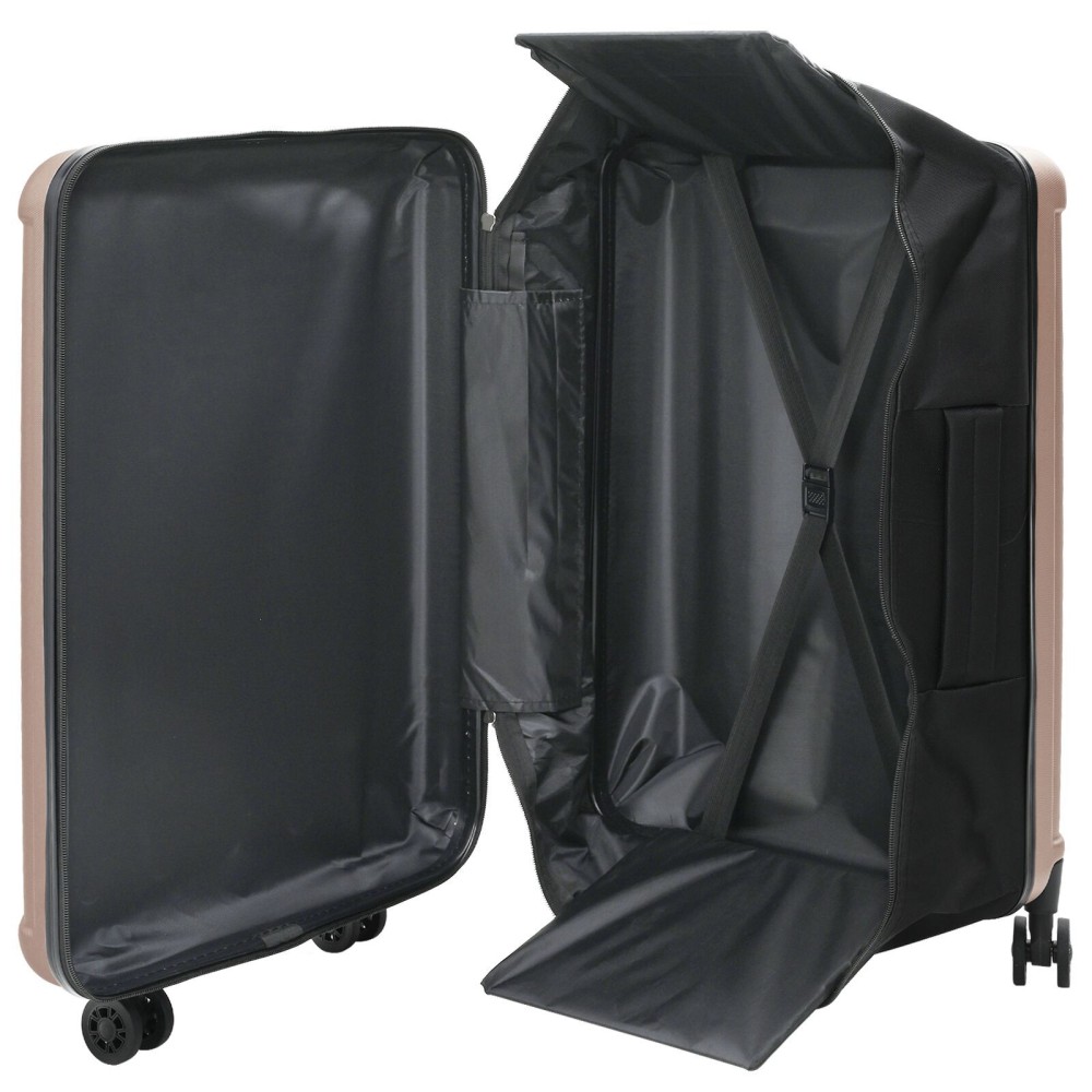 vidaXL Valiză pliabilă rigidă 28'' Roz Aurie 50x30x76 cm ABS