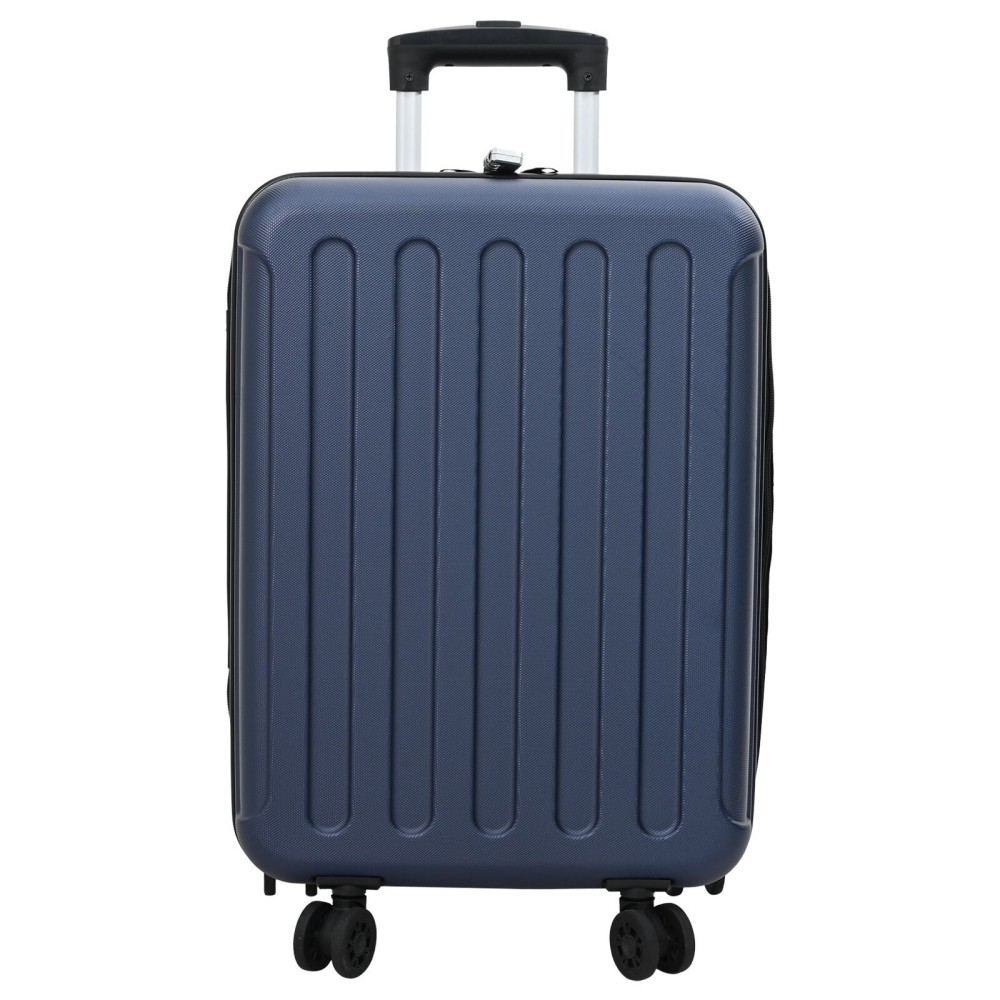 vidaXL Valiză pliabilă Hard Shell 20'' Albastru închis 34x23x55.5 cm ABS