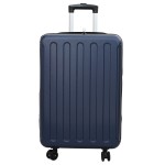 vidaXL Valiză cu blocare Albastru închis 43 x 27 x 66 cm Plastic ABS