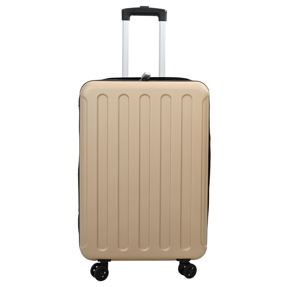 vidaXL Valiză pliabilă, carcasa tare 20" Champagne 34x23x55.5 cm ABS