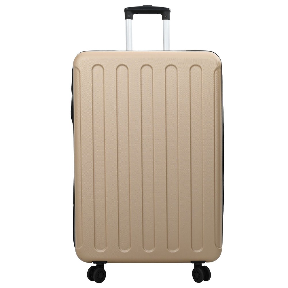 vidaXL Valiză pliabilă din plastic tare 28'' Champagne 50x30x76 cm ABS