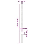 vidaXL Stâlpi de Gard , 5 buc U-Channel, 80 cm din Oțel Galvanizat