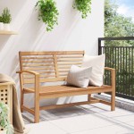 vidaXL Bancă de grădină Maro 110 x 64 x 76.5 cm Lemn masiv de tec vidaXL Bancă de grădină Maro 110 x 64 x 76.5 cm Lemn masiv de tec