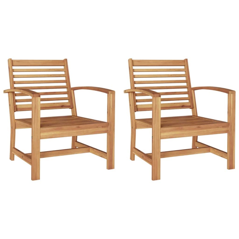 vidaXL Scaune de grădină 2 pcs natural 60 x 65 x 76.5 cm