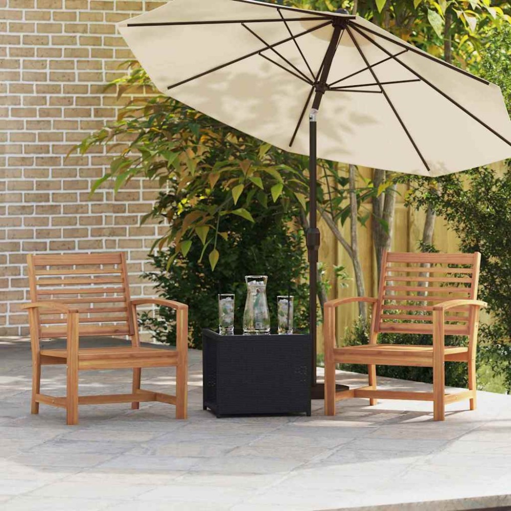 vidaXL Scaune de grădină 2 pcs natural 60 x 65 x 76.5 cm